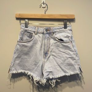 Zara Distressed Denim Shorts
